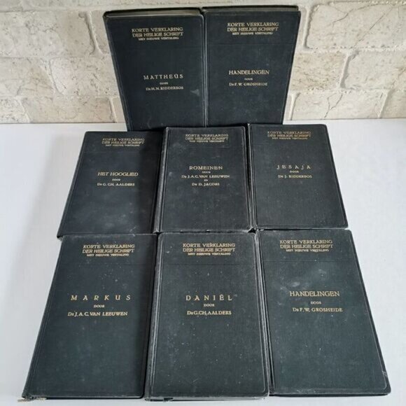 Set of 8 1950s Dutch Holy Scripture Books, Vintage Heilige Schrift - Picture 3 of 9